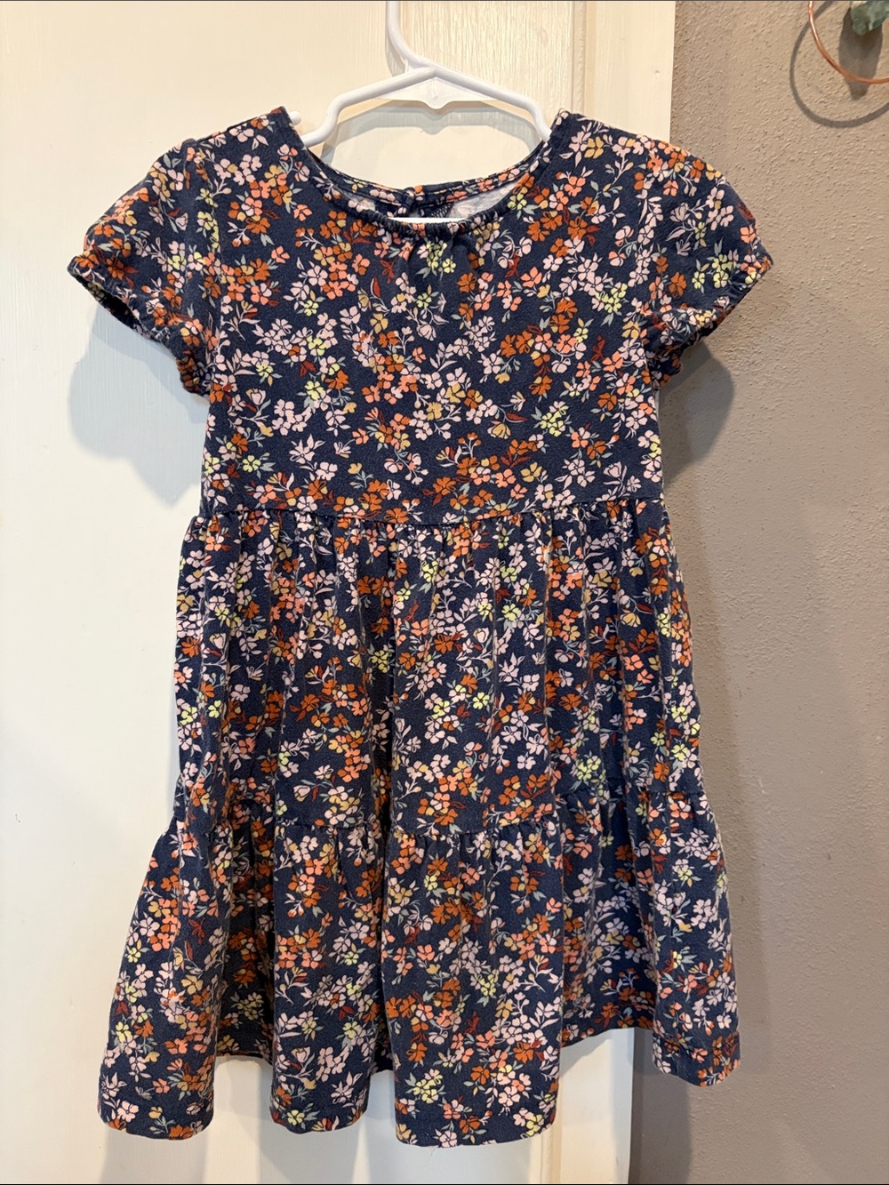 Carter's Navy Floral Short-Sleeve Day Dress